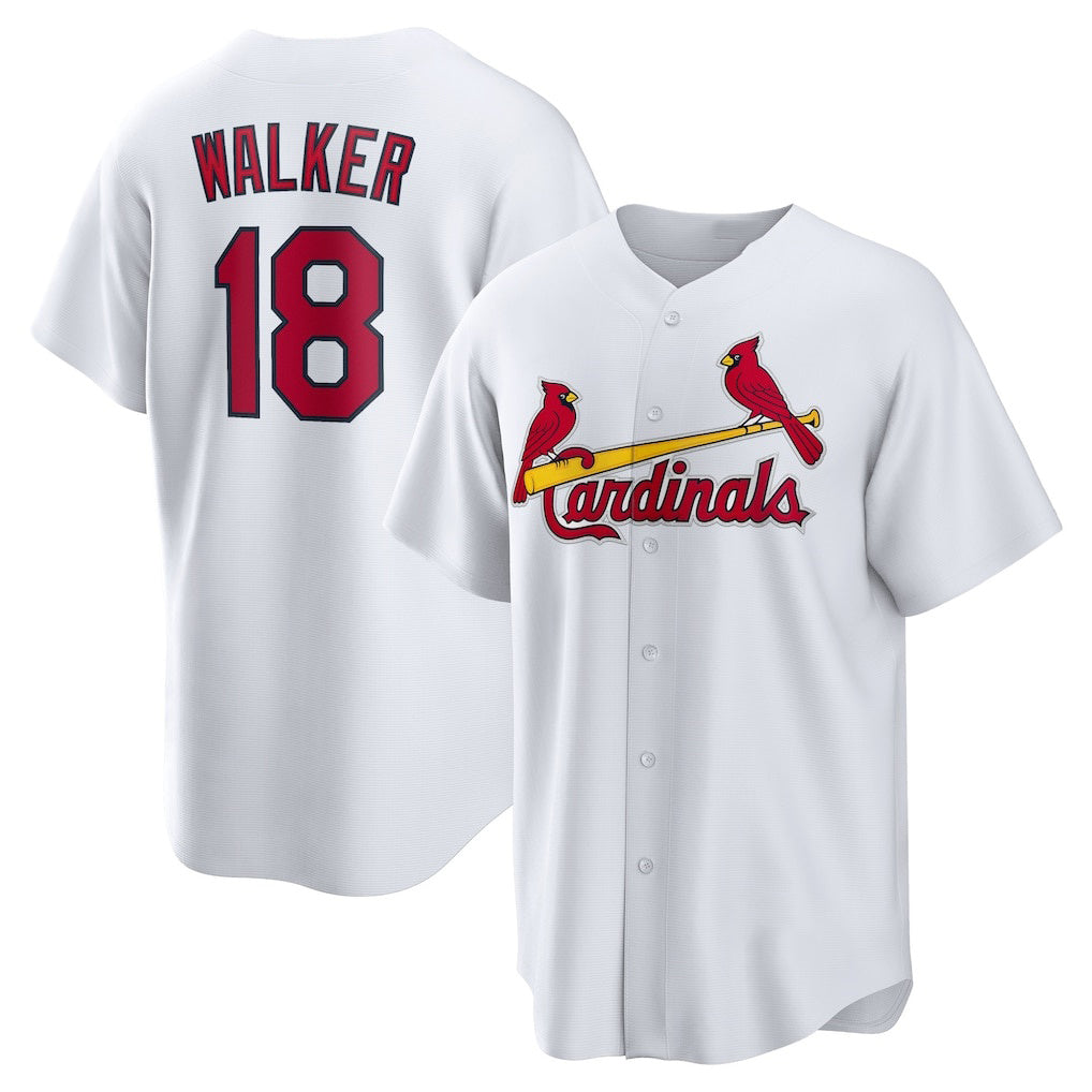 St. Louis Cardinals #18 Jordan Walker White Home Official Replica Player Jersey