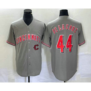 C.Reds #44 Elly De La Cruz Grey Cool Base Stitched  Jersey