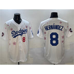 LA.Dodgers #8 Enrique Hernandez White 2025 Tokyo Series Limited Stitched Jersey