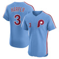 P.Phillies #3 Bryce Harper Light Blue Alternate Elite Jersey