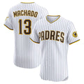 SD.Padres #13 Manny Machado White Home Elite Player Jersey