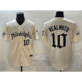 P.Phillies #10 J.T. Realmuto Cream Gothic Vapor Limited Stitched Jersey