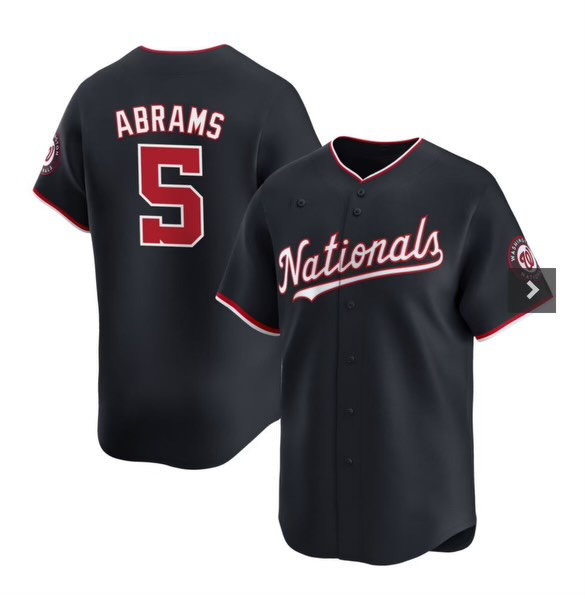W.Nationals #5 CJ Abrams Navy 2024 Alternate Limited Stitched Jersey