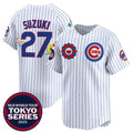 C.Cubs #27 Seiya Suzuki White 2025 Tokyo Series Limited Stitched Jersey