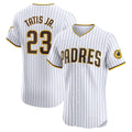 SD.Padres #23 Fernando Tatis Jr. White Home Elite Jersey