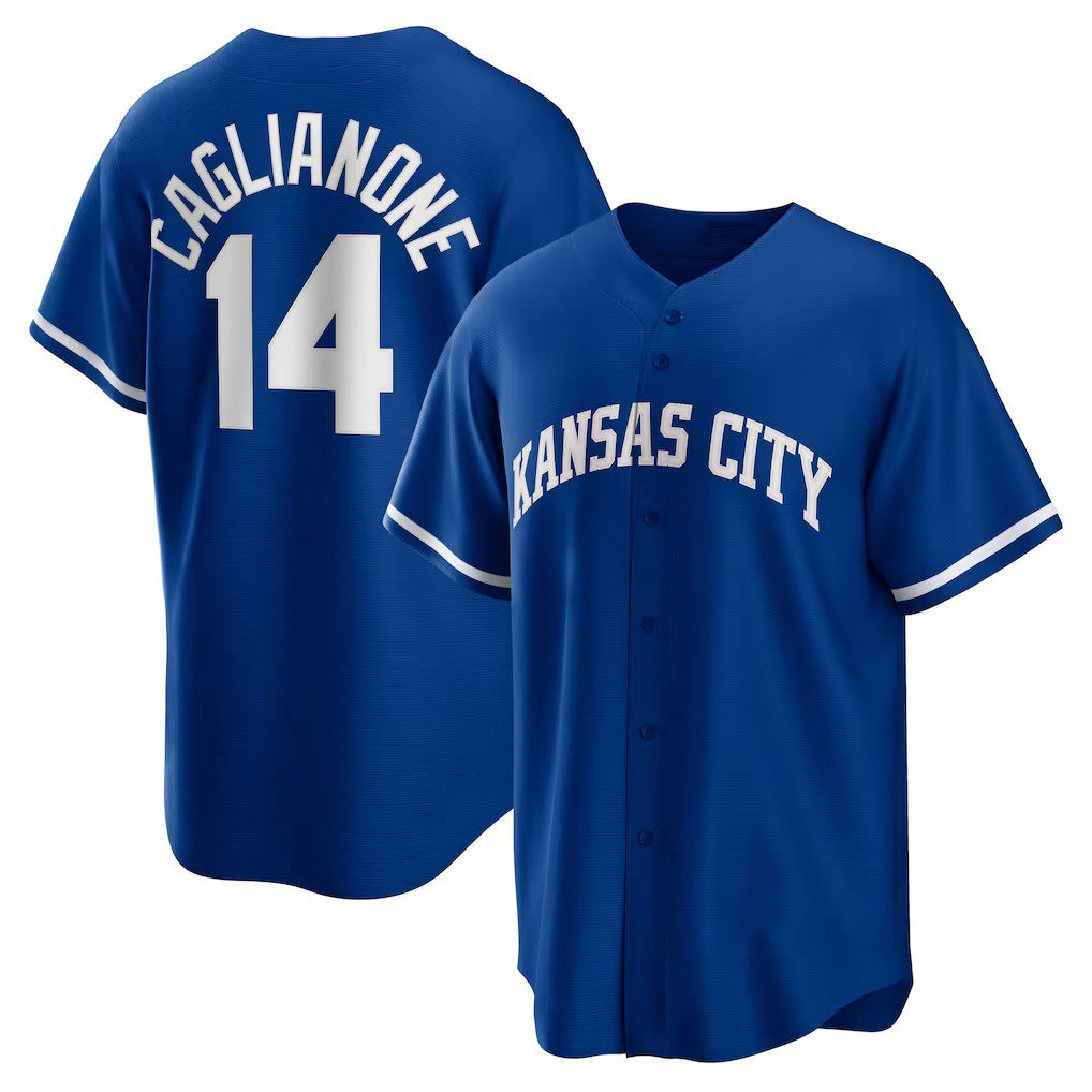 KC.Royals #14 Jac Caglianone Royal Alternate Replica Jersey