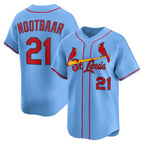 St. Louis Cardinals #21 Lars Nootbaar Light Blue Alternate Limited Jersey