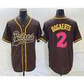 SD.Padres #2 Xander Bogaerts Brown NEW 2023 City Connect Cool Base Stitched Jersey