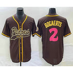 SD.Padres #2 Xander Bogaerts Brown NEW 2023 City Connect Cool Base Stitched Jersey