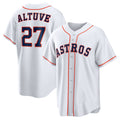 H.Astros #27 Jose Altuve White Home Replica Player Name Jersey