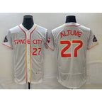 H.Astros #27 Jose Altuve Number White 2023 City Connect Flex Base 2 Stitched Jersey