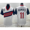 C.Guardians #11 Jose Ramirez White 2021 Little League Classic Stitched Jersey