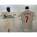P.Phillies #7 Trea Turner Cream Phanatic Limited Stitched Jersey