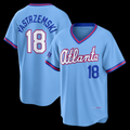 A.Braves #18 Mike Yastrzemski Powder Blue 2026 City Connect Stadium Stitched Jersey