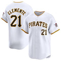P.Pirates #21 Roberto Clemente White Home Limited  Stitched Jersey