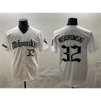 M.Brewers #32 Jacob Misiorowski White 'Gothic 414 Shadows Edition' Vapor Premier Limited Stitched Jersey