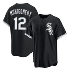 CW.Sox #12 Colson Montgomery Black Cool Base Stitched Jersey
