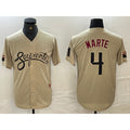 A.Diamondback #4 Ketel Marte 2021 Gold City Connect Cool Base Stitched Jersey