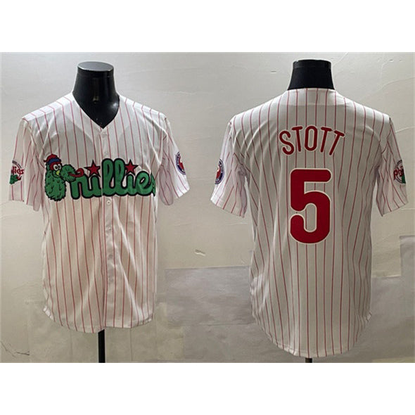P.Phillies #5 Bryson Stott White Phanatic Cool Base Stitched Jersey