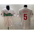 P.Phillies #5 Bryson Stott White Phanatic Cool Base Stitched Jersey