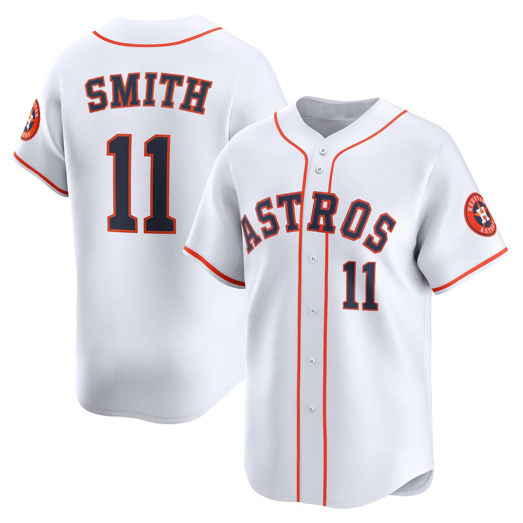 H.Astros #11 Cam Smith White Home Limited Player Jersey