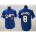 LA.Dodgers #8 Enrique Hernandez Royal 2025 World Series Champions Patch Limited Stitched Jersey