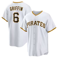 P.Pirates #6 Konnor Griffin White Home Replica Jersey