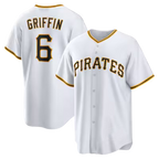 P.Pirates #6 Konnor Griffin White Home Replica Jersey