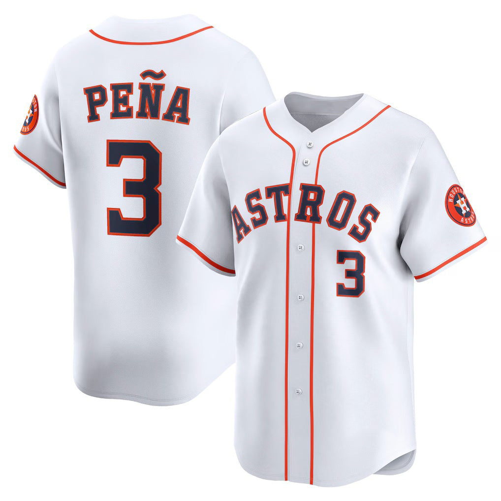 H.Astros #3 Jeremy Pena White Home Limited Player Jersey