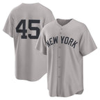 NY.Yankees #45 Gerrit Cole Gray Road Replica Jersey