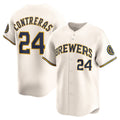 M.Brewers #24 William Contreras Cream Home Limited Player Jersey