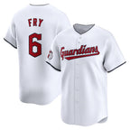 C.Guardians #6 David Fry White Home Limited Player Jersey