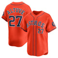 H.Astros #27 Jose Altuve Orange Alternate Limited Player Jersey