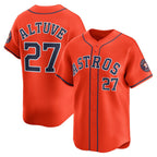 H.Astros #27 Jose Altuve Orange Alternate Limited Player Jersey