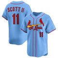 St. Louis Cardinals #11 Victor Scott II Light Blue Alternate Limited Stitched Jersey