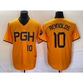P.Pirates #10 Bryan Reynolds Number Gold 2023 City Connect 2 Stitched Jersey