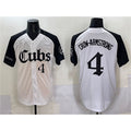 C.Cubs #4 Pete Crow-Armstrong White Black 'Gothic North Side Edition' Vapor Premier Limited Stitched Jersey