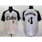C.Cubs #4 Pete Crow-Armstrong White Black 'Gothic North Side Edition' Vapor Premier Limited Stitched Jersey