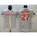 H.Astros #27 Jose Altuve Number White 2023 City Connect Flex Base 3 Stitched Jersey