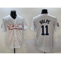 NY.Yankees #11 Anthony Volpe White Bronx Graffiti Vapor Limited Stitched  Jersey