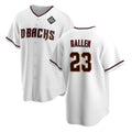 A.Diamondbacks #23 Zac Gallen White 2023 World Series Cool Base Stitched  Jersey