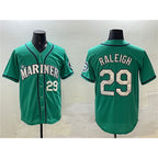 S.Mariners #29 Cal Raleigh Aqua Limited Stitched jersey