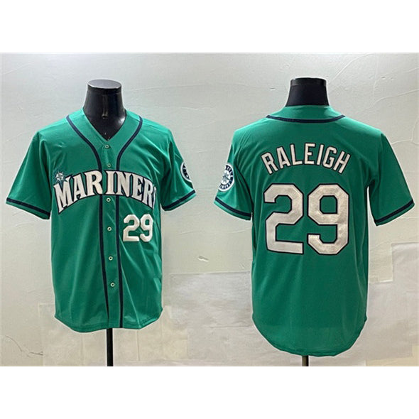 S.Mariners #29 Cal Raleigh Aqua Limited Stitched jersey