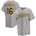 O.Athletics #16 Nick Kurtz Gray 2024 Away Limited Stitched Jersey