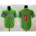 P.Phillies #3 Bryce Harper Light Green Phanatic With 2024 Division Champions Patch Limited Stitched Jersey