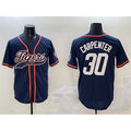 D.Tigers #30 Kerry Carpenter Navy With Patch Cool Base Stitched Jersey