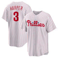 P.Phillies #3 Bryce Harper White Home Replica Player Name Jersey