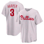 P.Phillies #3 Bryce Harper White Home Replica Player Name Jersey