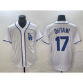 LA.Dodgers #17 Shohei Ohtani White Cool Base Stitched Jersey