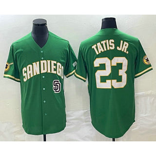 SD.Padres #23 Fernando Tatis Jr. Green Cool Base 2 Stitched Jersey